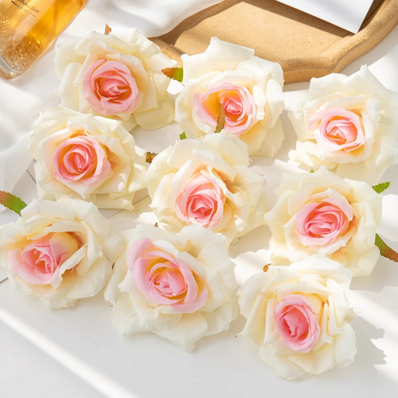 Silk Rose Heads – Pack of 100 | 10cm Bulk Artificial Flowers for Weddings & Events