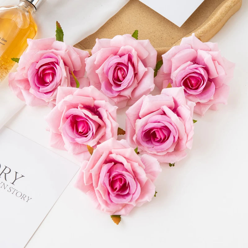 Silk Rose Heads – Pack of 100 | 10cm Bulk Artificial Flowers for Weddings & Events