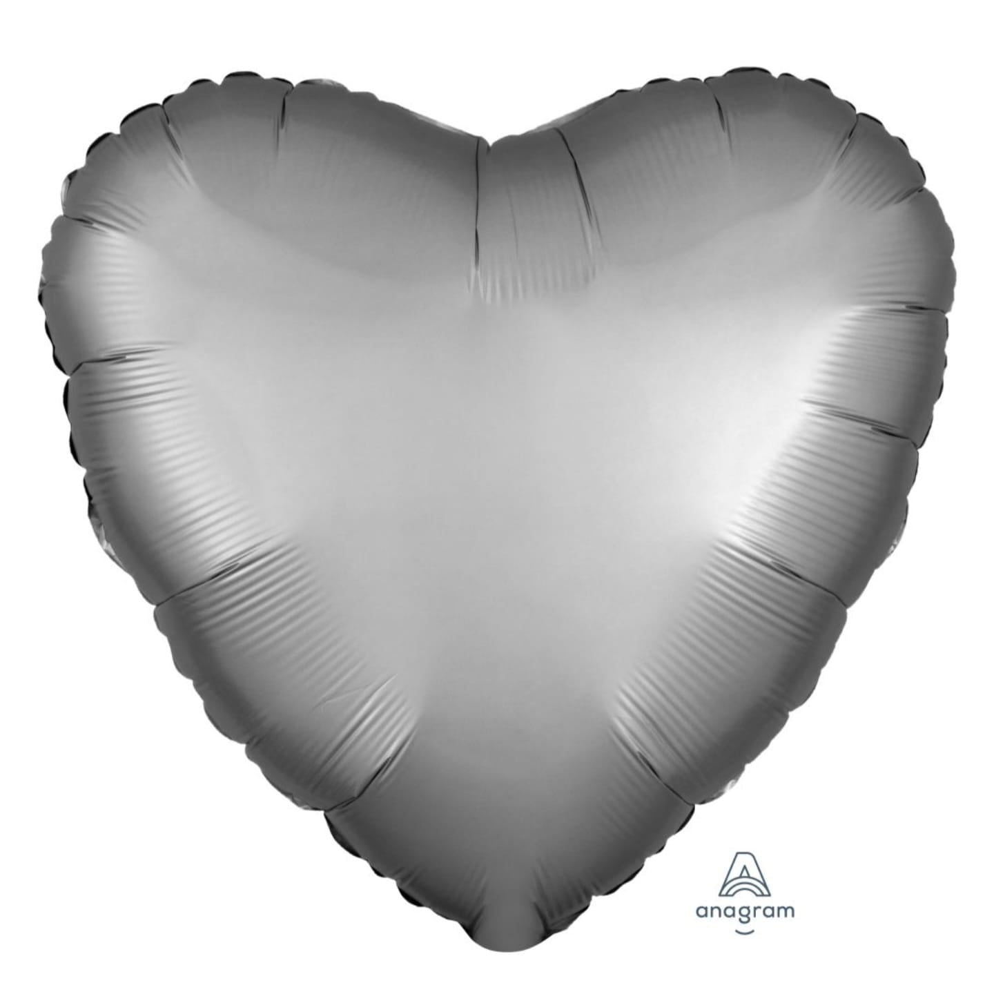 Silver heart-shaped balloon 