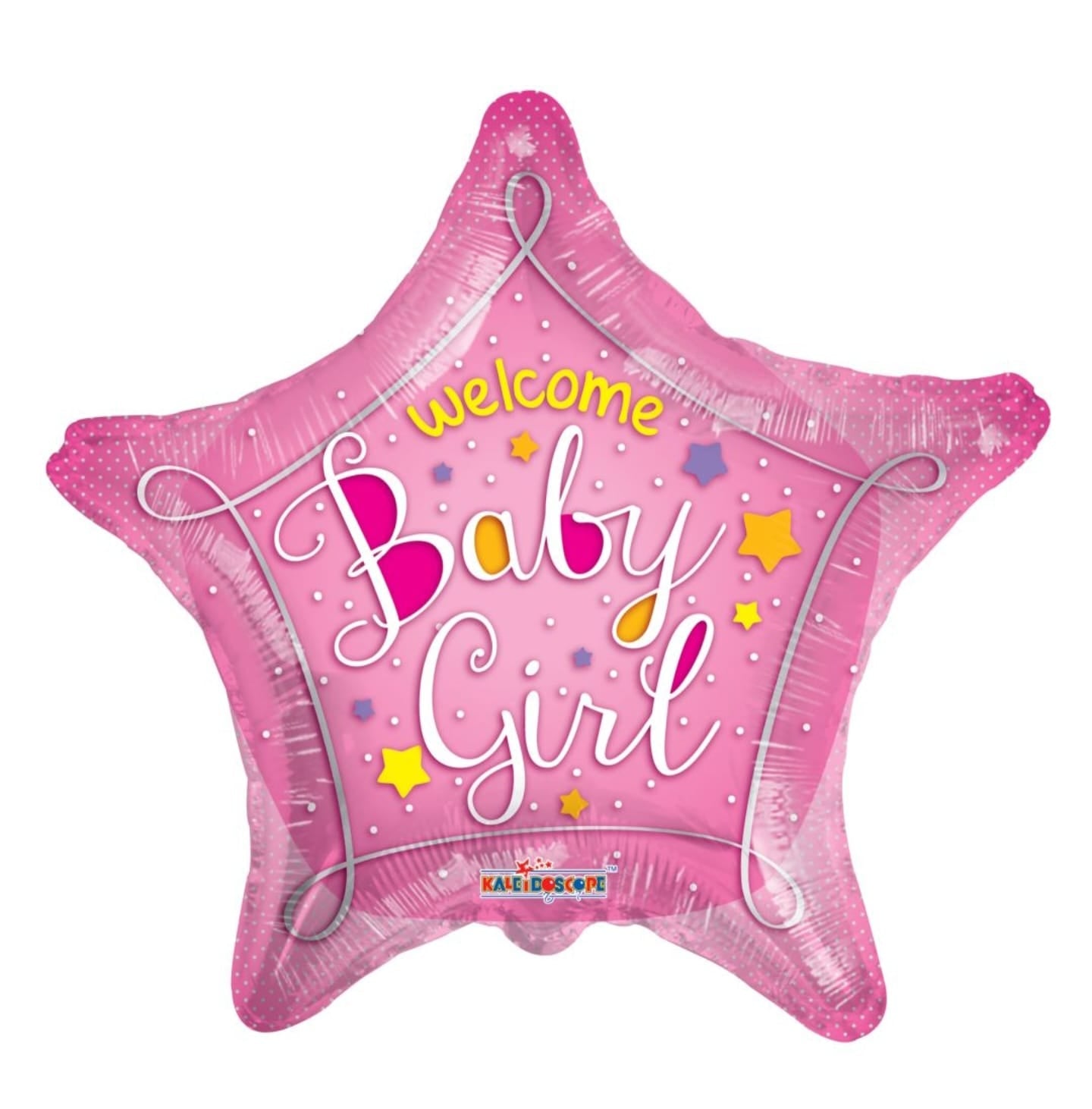 'Baby Girl' Star shape Pink Balloon