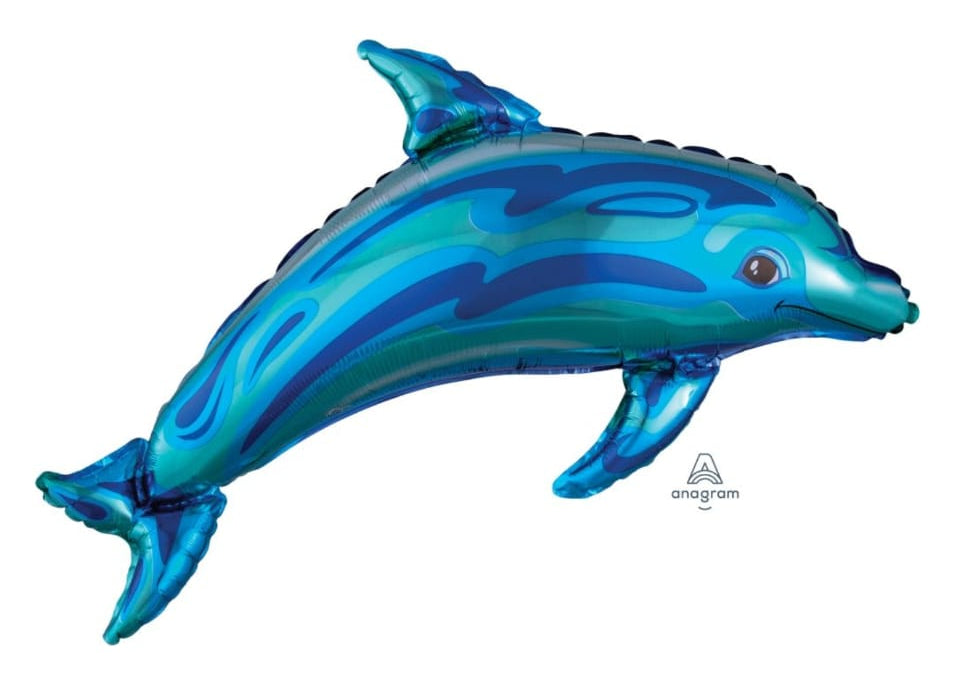 Super Shape Ocean Blue Dolphin Balloon 26-in 