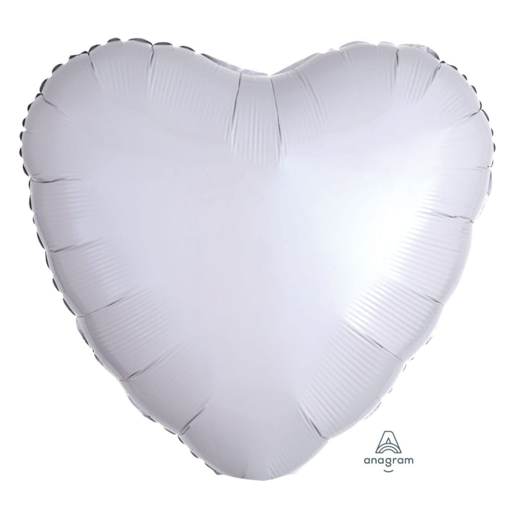 Heart-shaped white balloon