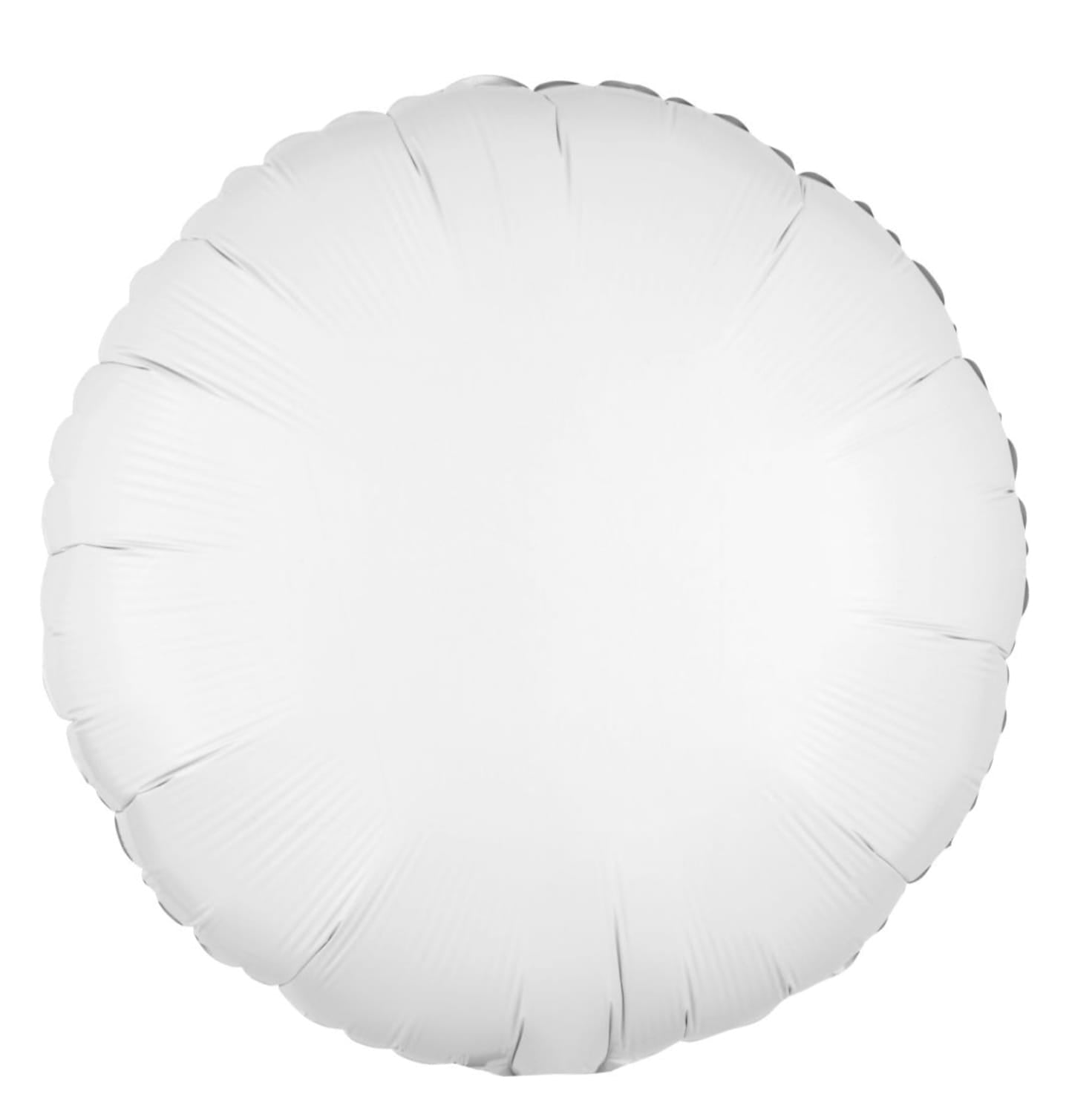 Round white Foil Balloon