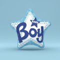 Baby Boy 3D Star Balloon with Background