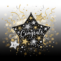 Congrats Stars Balloon with background
