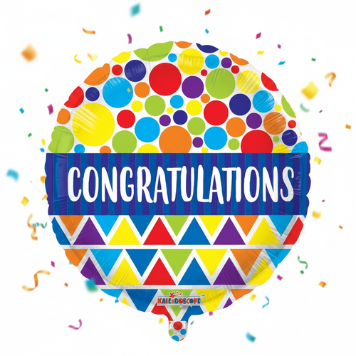 Congratulations Balloon with square background