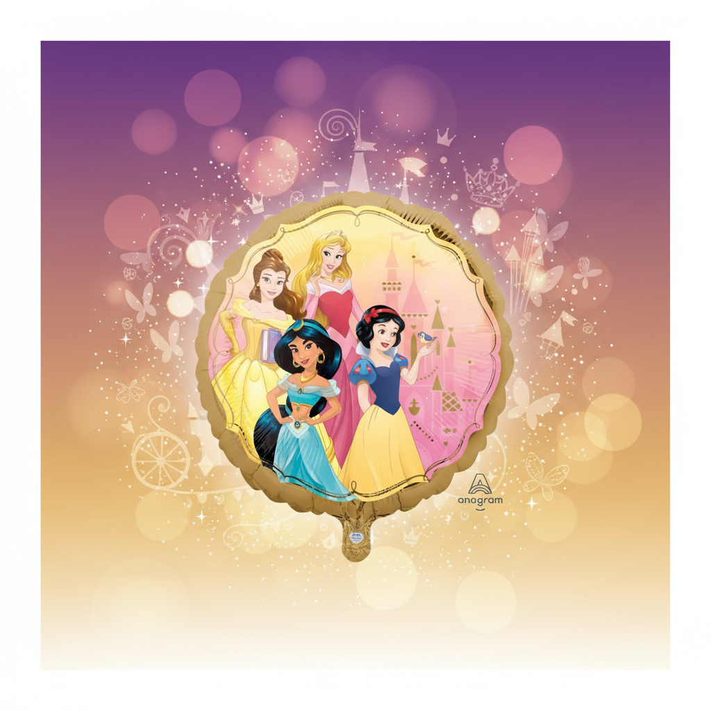 Disney Princess Once Upon a Time Balloon with background