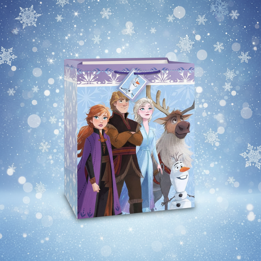 Frozen Gift Bag with background