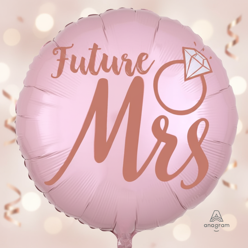 Future Mrs. Blush Wedding Balloon with square background