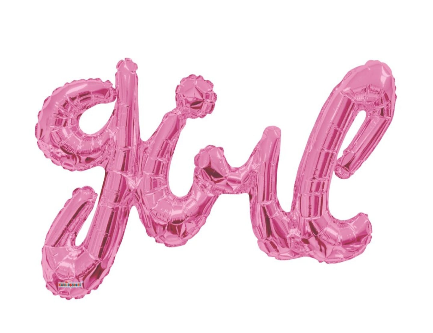 Pink balloon with the word 'girl'