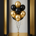 Gold & Black Balloon Bouquet