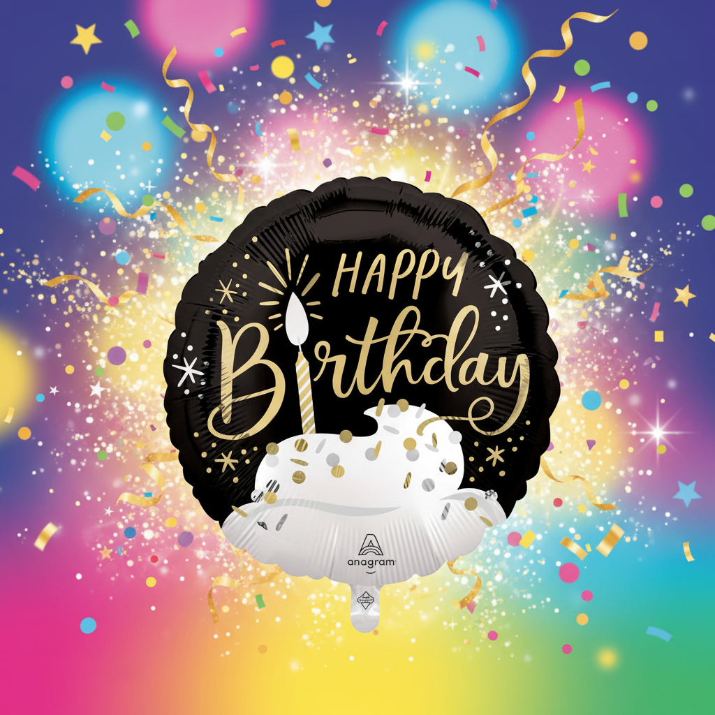 Happy Birthday Wishes Balloon with background