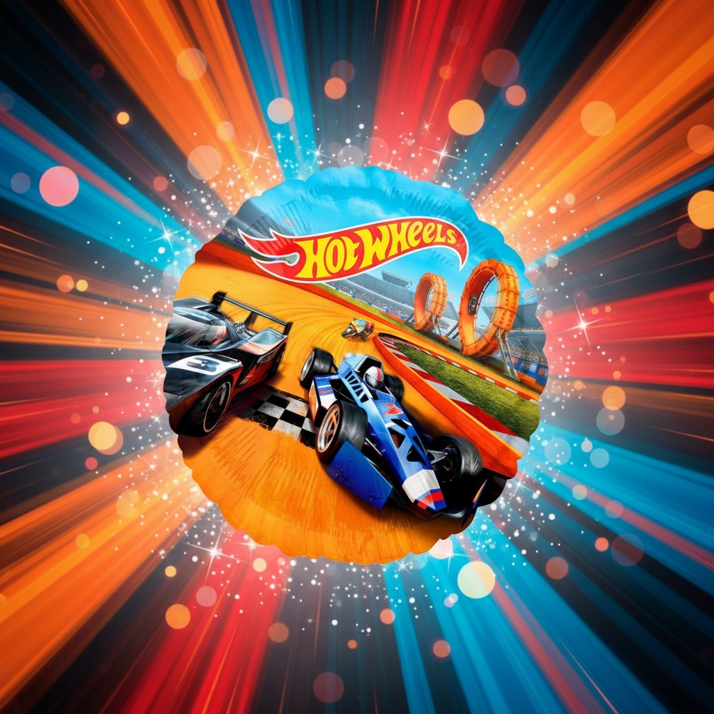 Hot Wheels Balloon with background