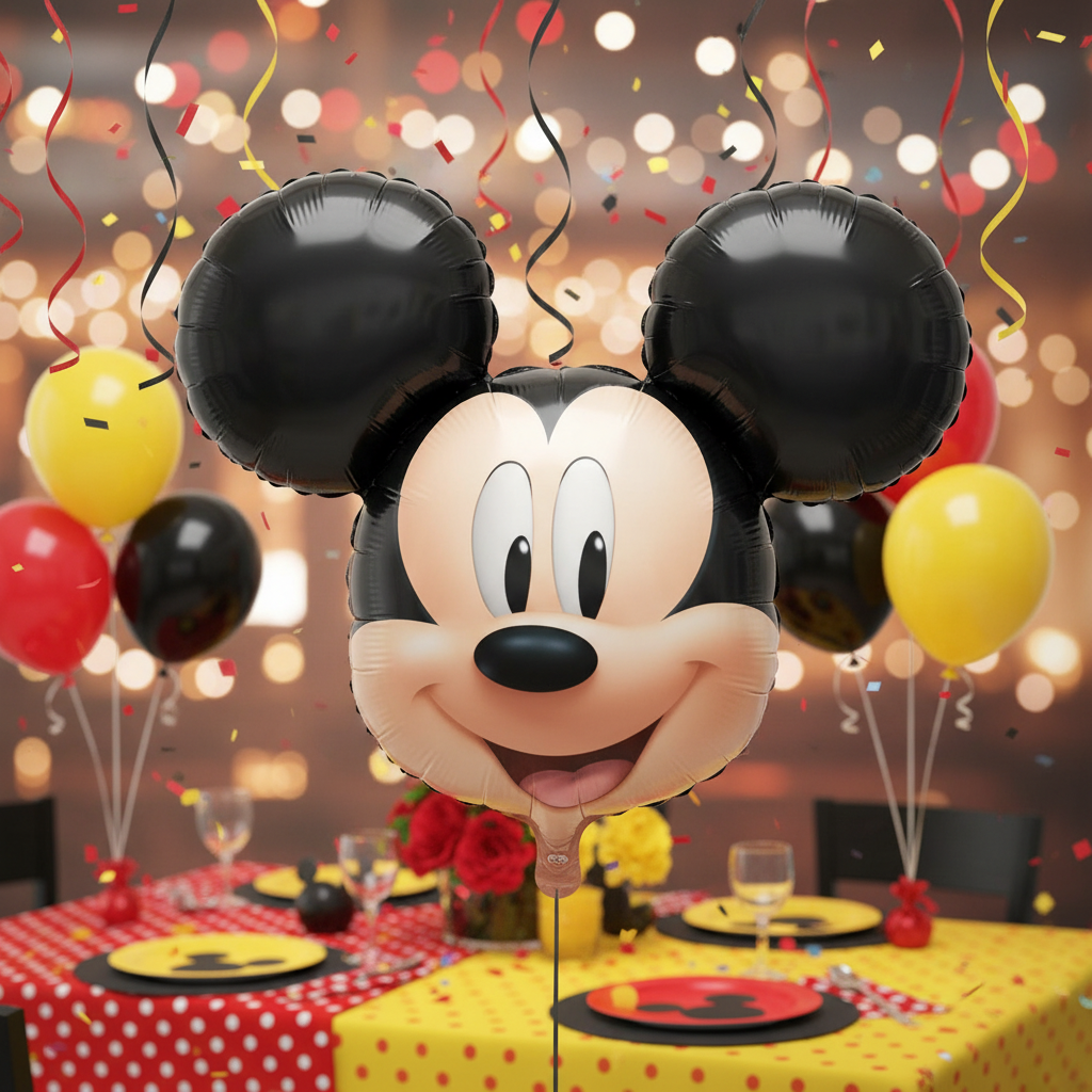Mickey Mouse Balloon with Party Background