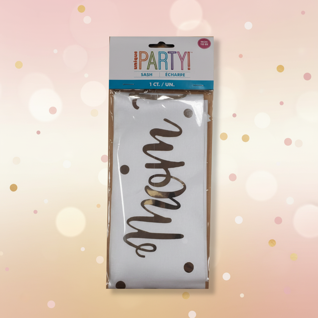Mom to Be Sash with background