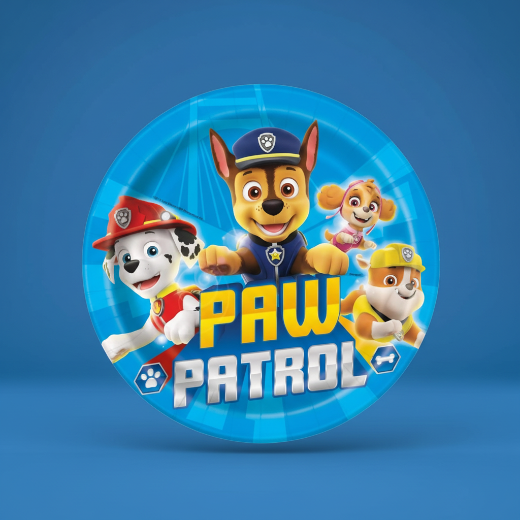 Paw Patrol Lunch Plates with Background