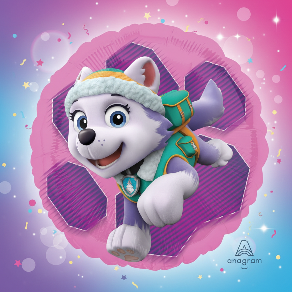 Paw Patrol Skye & Everest Balloon with background