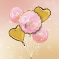 Pink Oh Baby Balloon Bouquet with Background