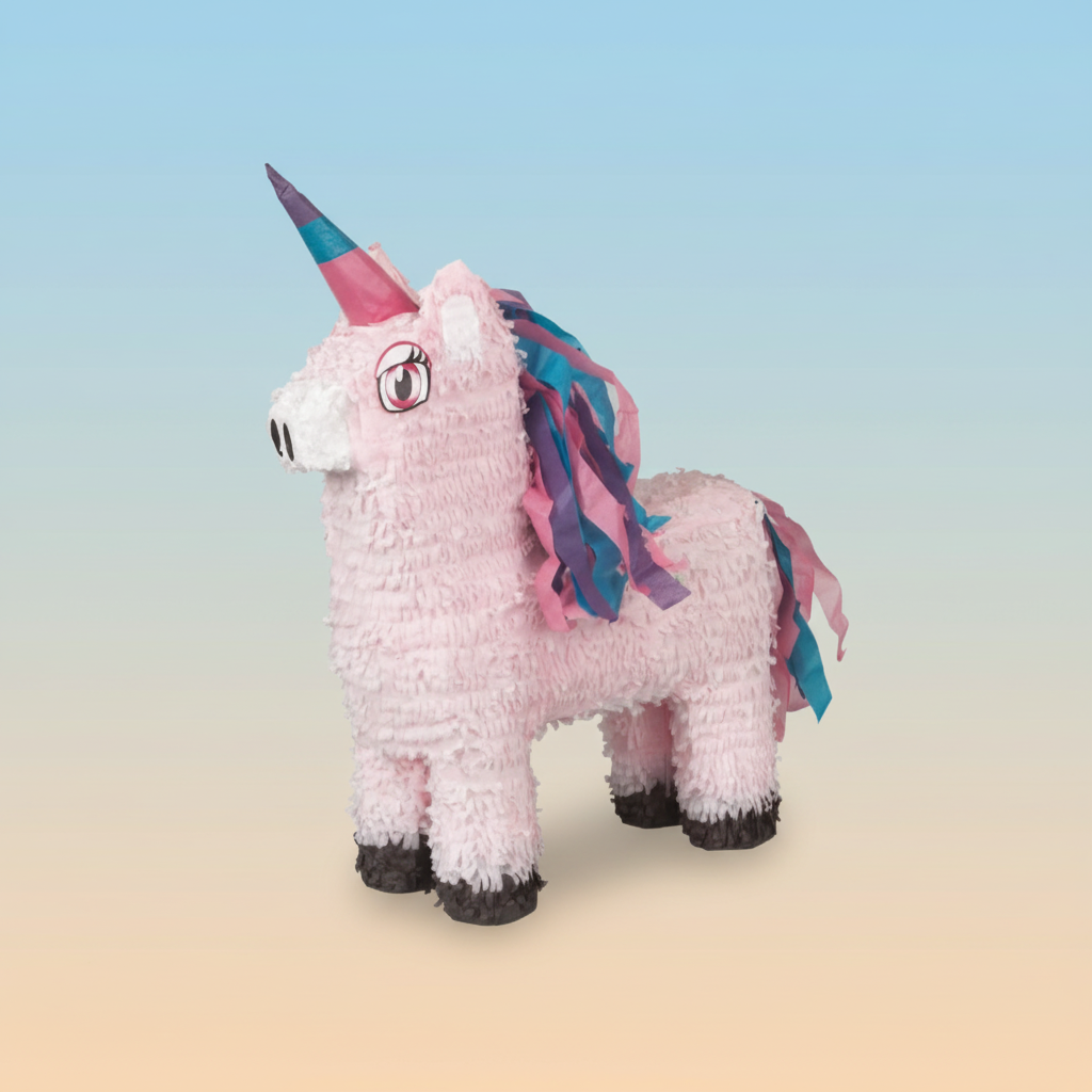 Pink Unicorn Pinata with Background