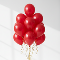 Red Balloon Bouquet - Exactly 10 Balloons