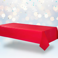 Red Plastic Table Cover with background