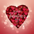 Romantic Glow Valentine's Day Balloon with background