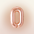 Rose Gold Number Balloon with Background
