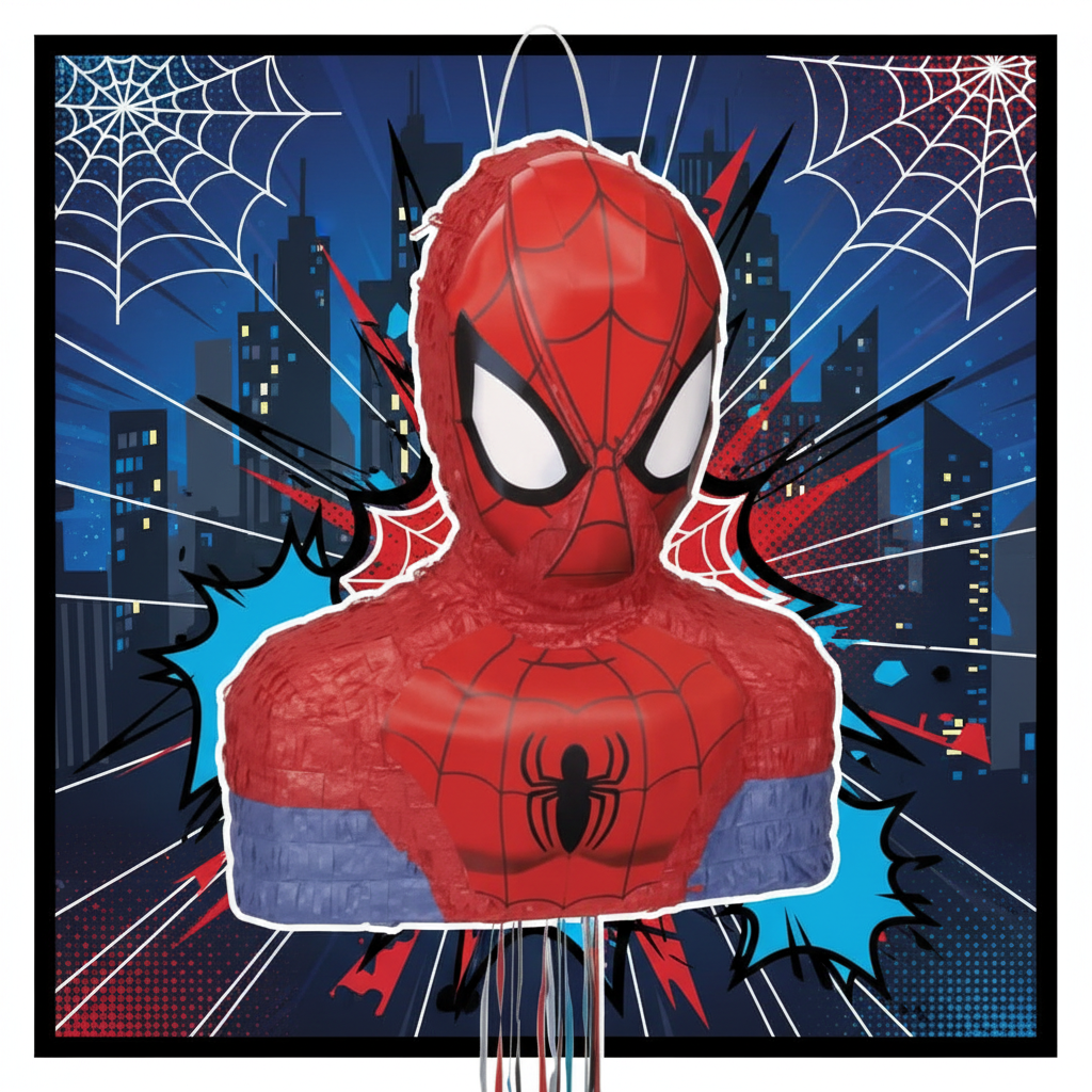 Spider-Man Piñata with Background