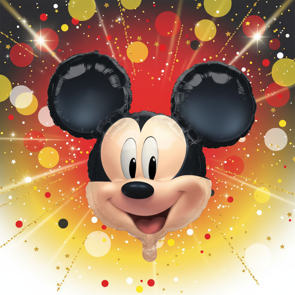 Super Shape Mickey Mouse Forever Balloon with background